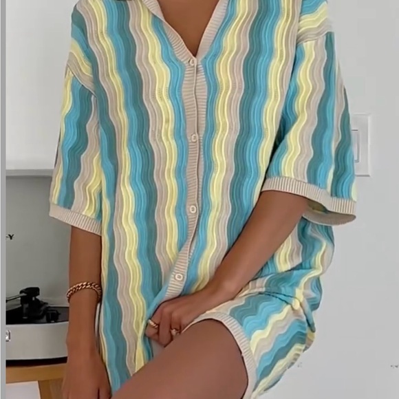 Yellow the Label: Striped Button-Up Dress - Picture 1 of 3